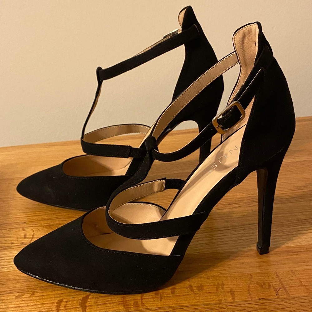 VENUS Black Strappy Heels - Picture 6 of 7